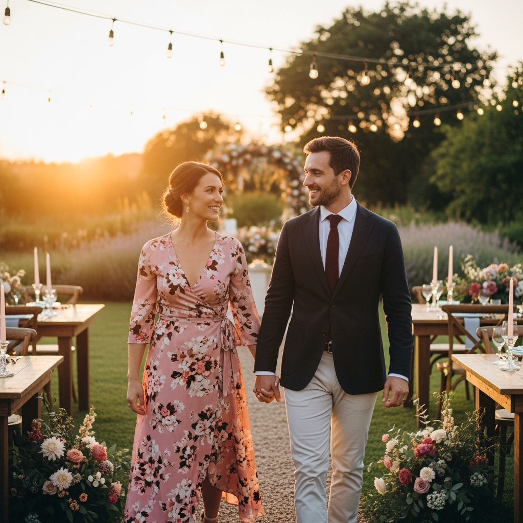 Professional lifestyle photo example for Wedding Season Ready: AI Photos for Perfect Guest Outfits
